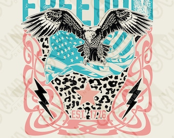 Freedom Sublimation Design PNG Digital Download Printable