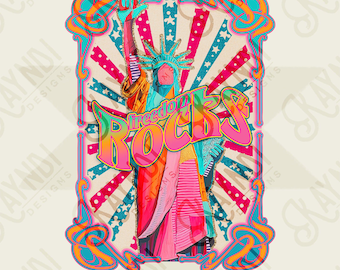 Freedom Rocks Design PNG Digital Download Sublimation DTF Print Ready