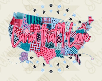 Land that I Love Design PNG Digital Download Sublimation DTF Print Ready