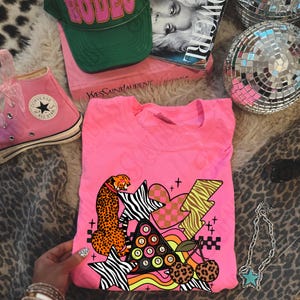 Wild Sticker Pink Sublimation Design PNG Digital Download Heart Lightning Zebra Cheetah Leopard Billiards Checker image 2