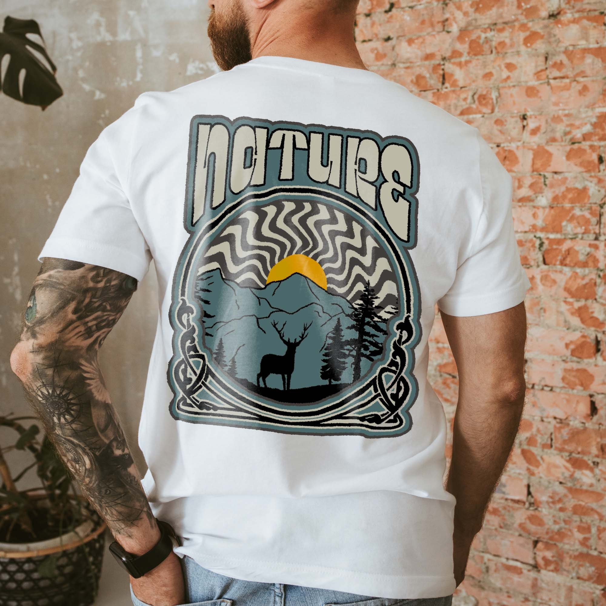 Retro Nature Sublimation Design PNG Digital Download Printable Mens ...