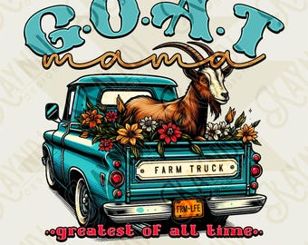 Goat Mama Sublimation Design PNG Digital Download Printable