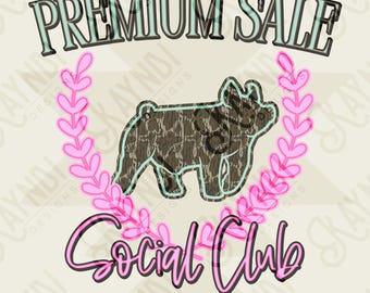 Premium Sale Social Club Pig Camo Sublimation Design PNG Digital Download Pink Teal