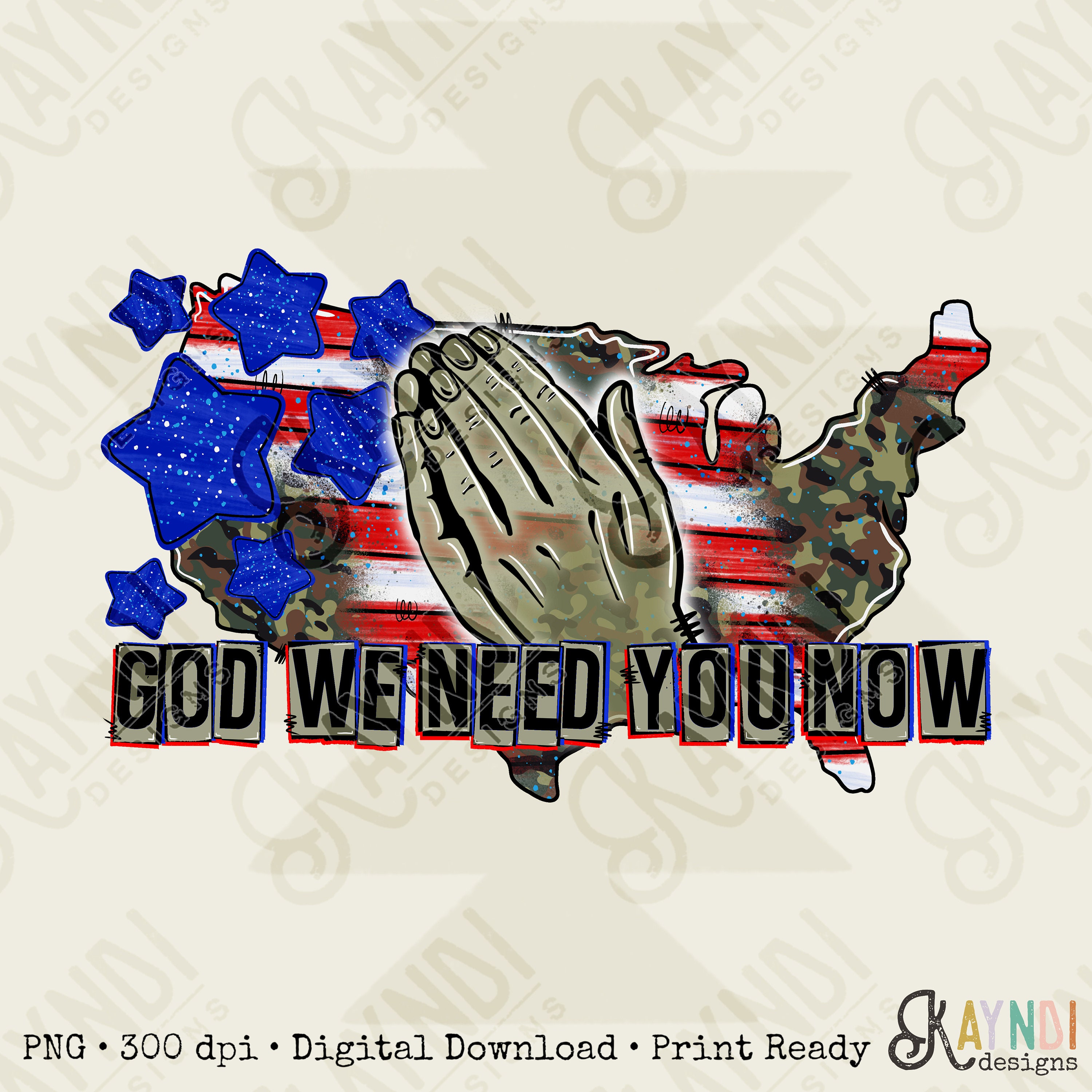 Flag God We Need You Now Second Design/svg/digital/instant 