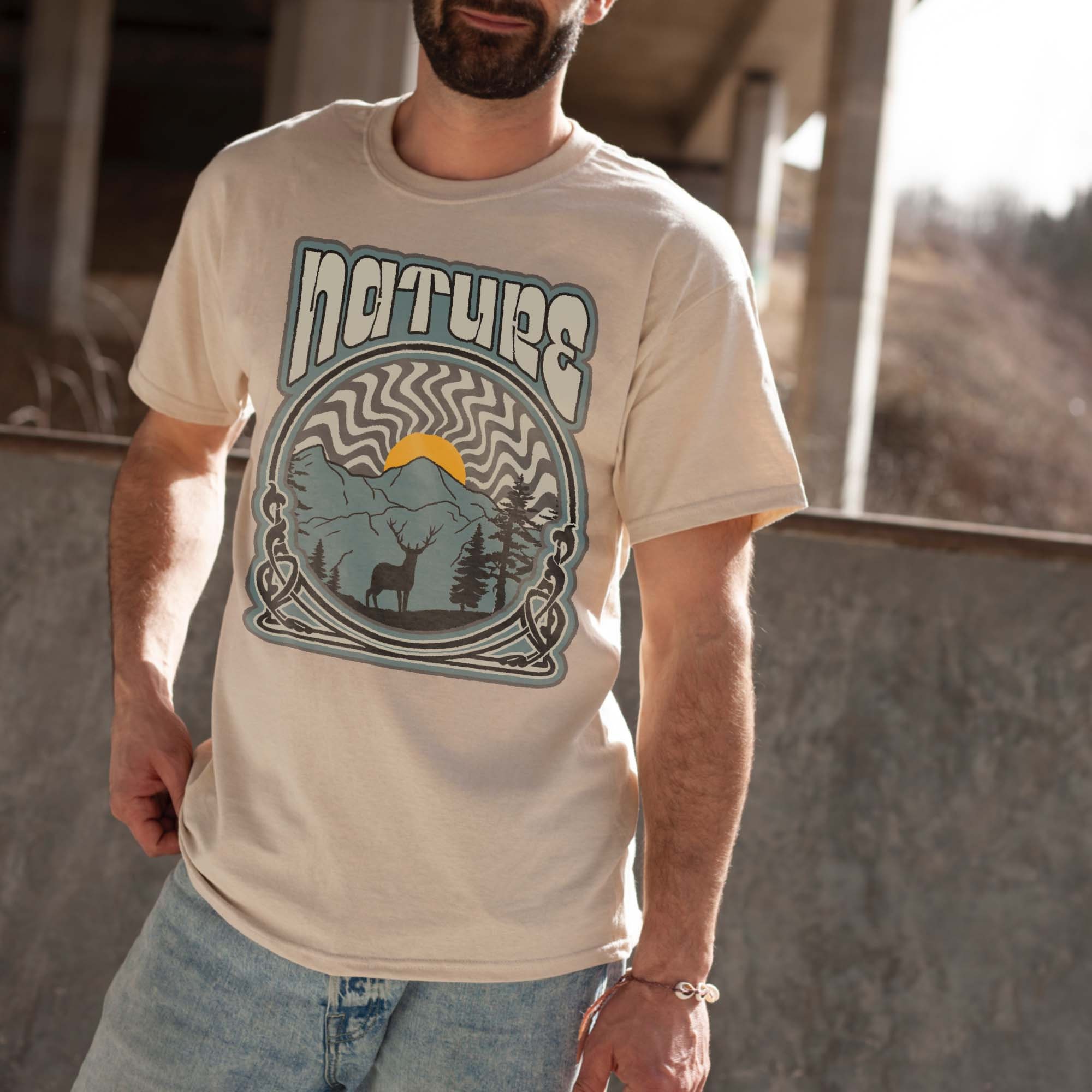 Retro Nature Sublimation Design PNG Digital Download Printable Mens ...