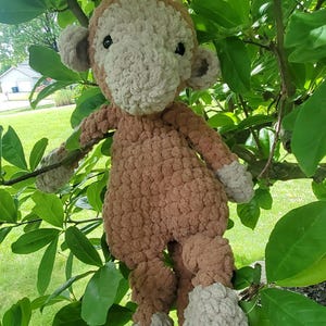 Crochet monkey/ nursery decor/ baby shower gifts/ Monkey knotted lovey/ safari friends