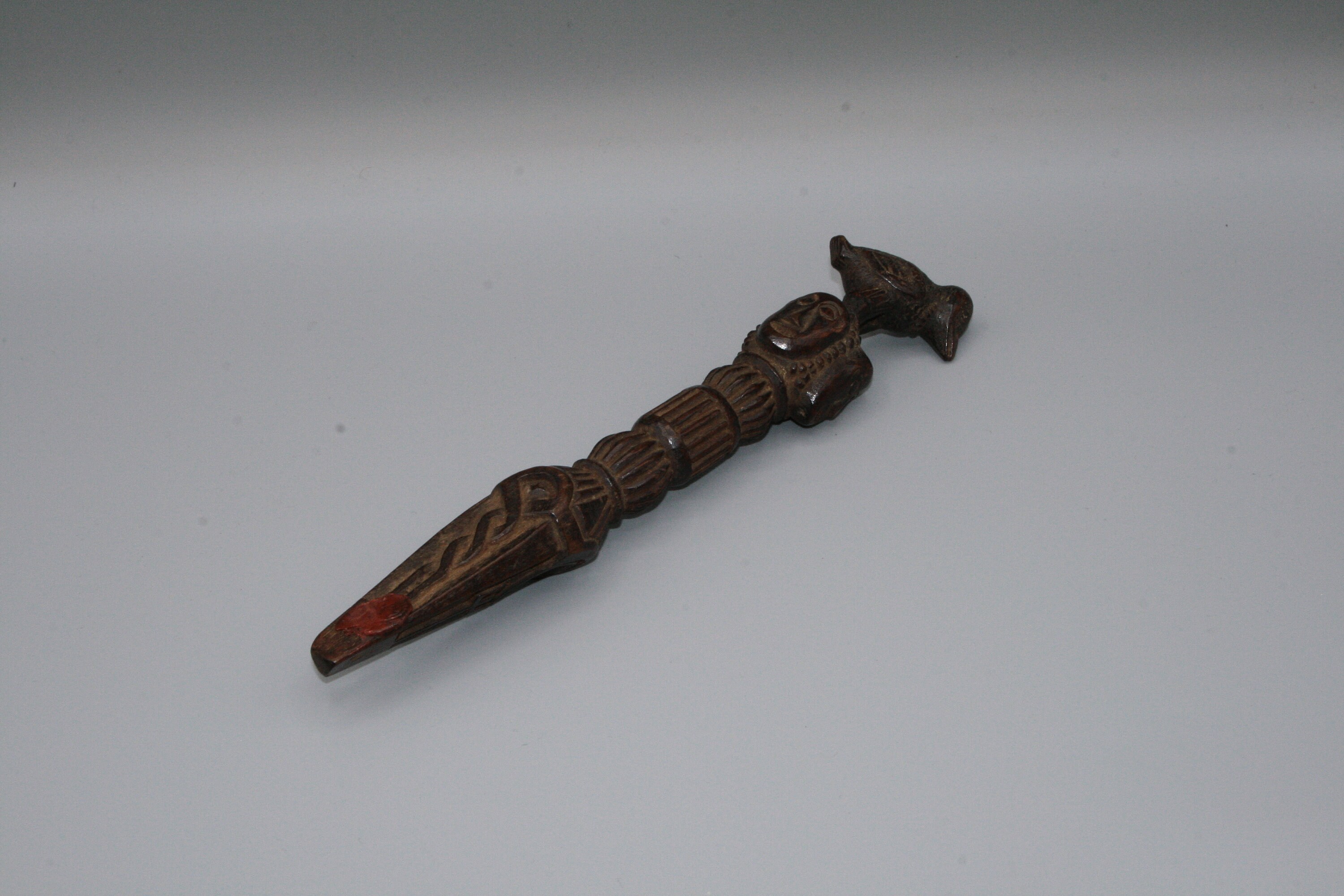 Phurba/Dague Rituelle en Bois Vajra - Dorjé Nepal Himalaya Ethnic Art