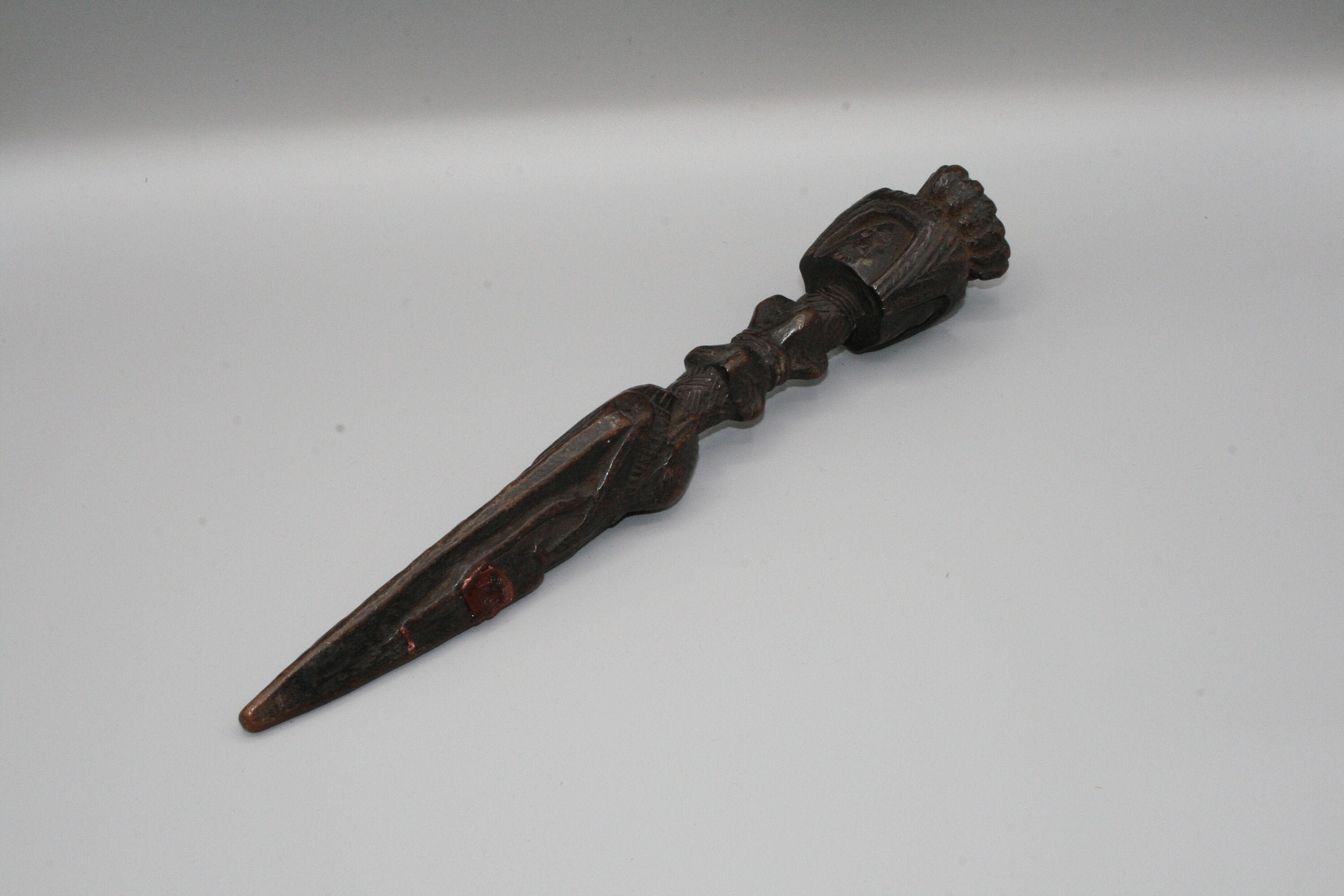 Phurba/Dague Rituelle en Bois Vajra - Dorjé Nepal Himalaya Ethnic Art