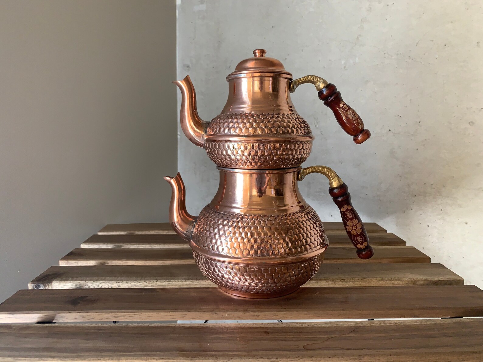 Handmade Copper Teapot set Hand crafted copper teapots Etsy