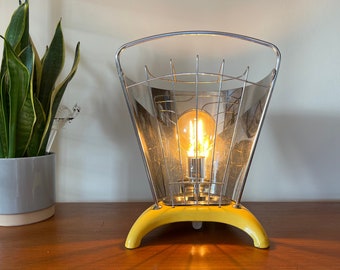 Vintage 1950&#39;s Lloyd Metcalfe Space Heater Lamp Conversion &quot;GRILLS&quot;