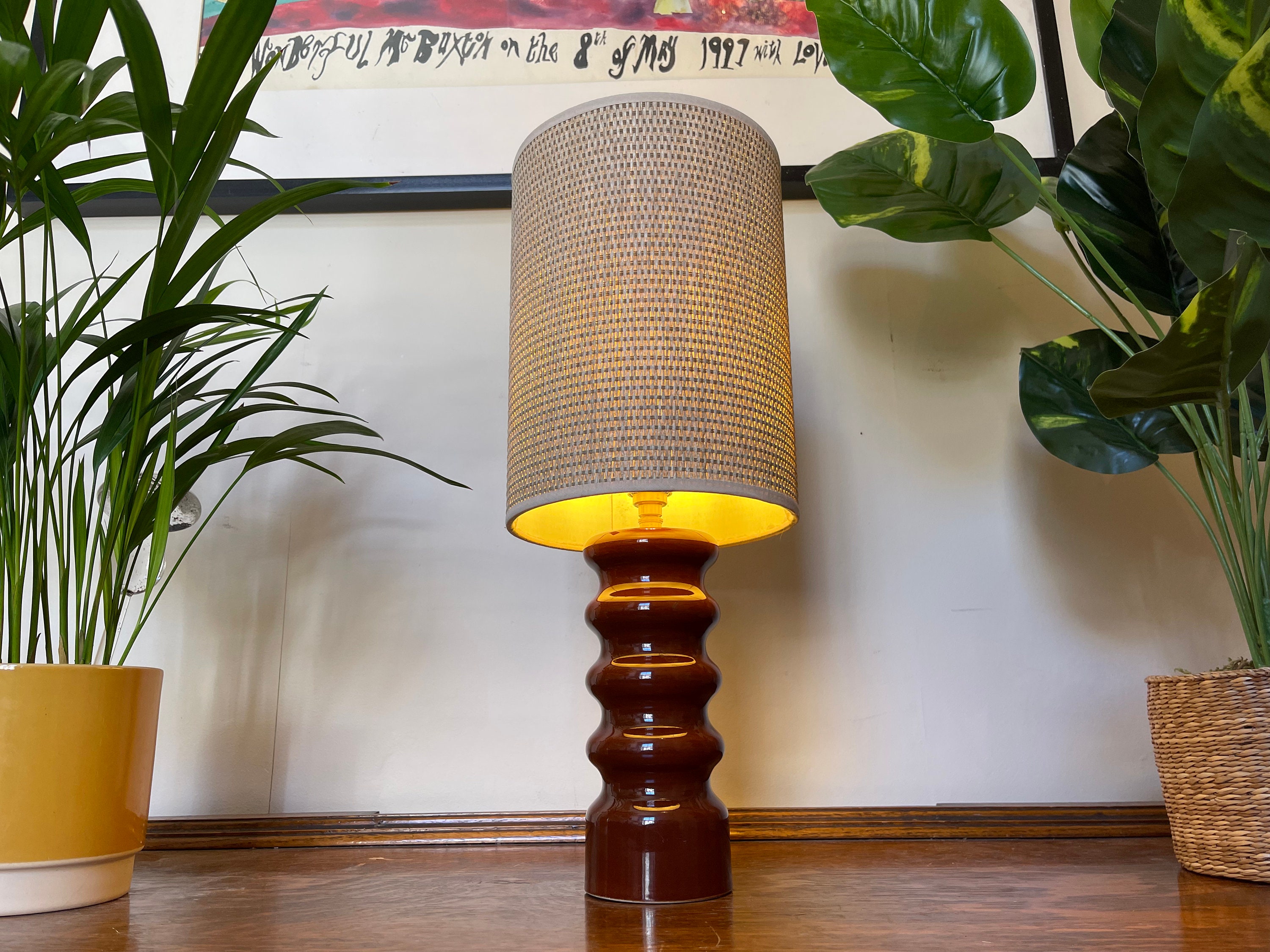 Vintage Royal Doulton Table Lamp SHEERLITE (Chestnut)