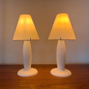 Vintage Pair Of 1990&#39;s IKEA Table Lamps &quot;GLASS&quot;