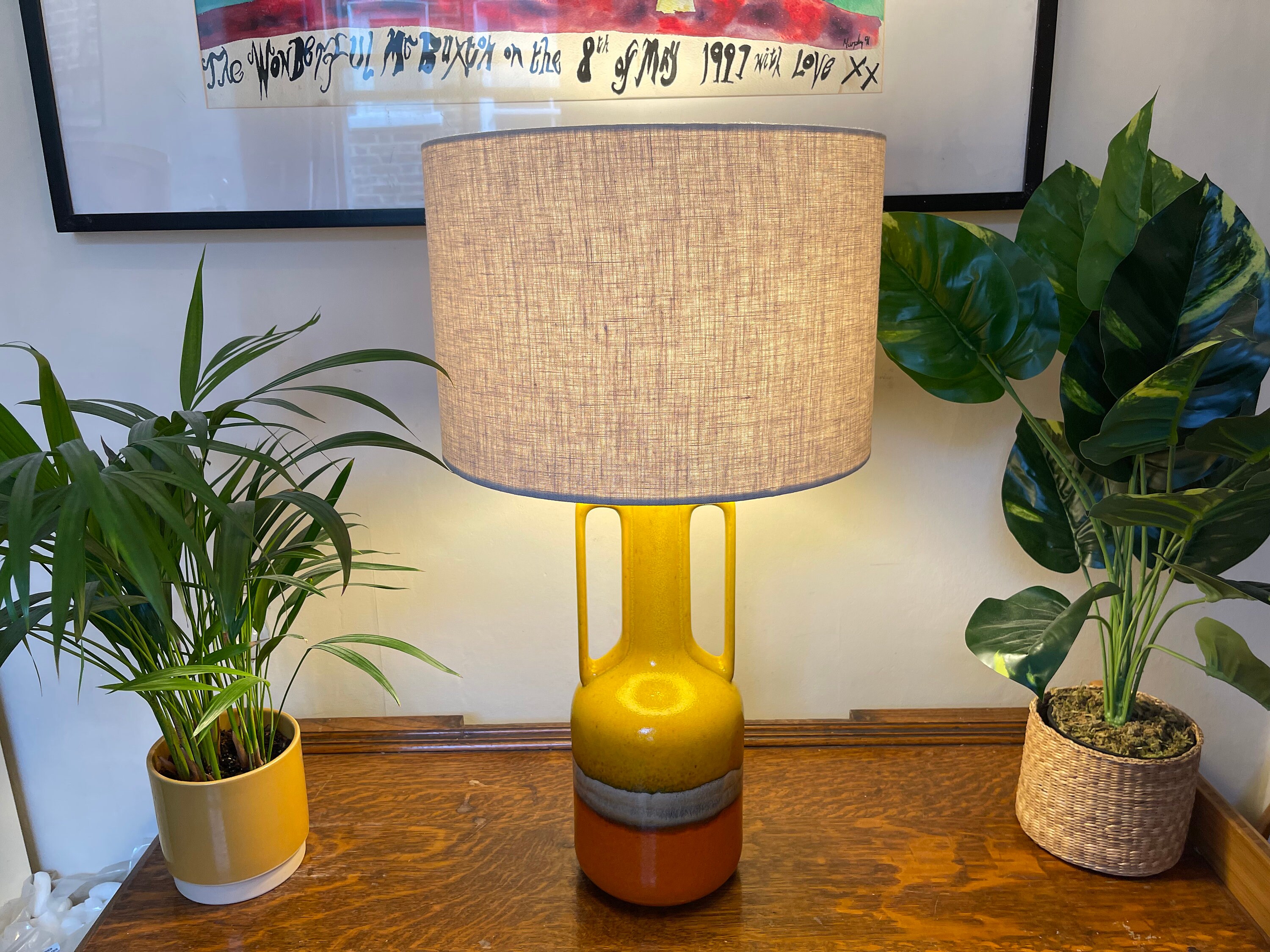 Retro Portuguese Vase Table Lamp SUNSET