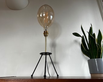 Retro Tripod/Atomic Sputnik Table Lamp + XXL Led Bulb &quot;SPACESHIP&quot;