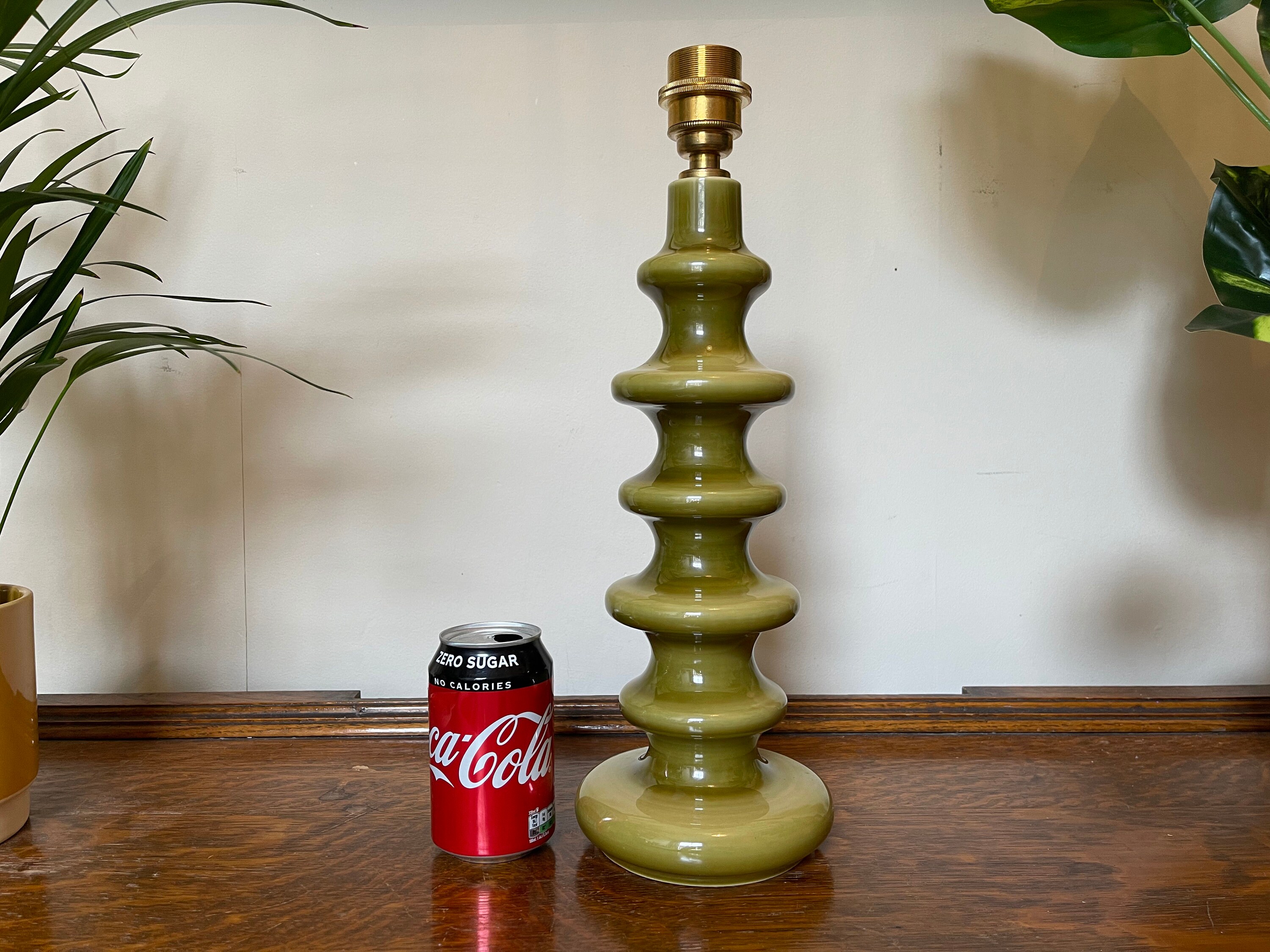 Vintage Royal Doulton Sheerlite Table Lamp OLIVE