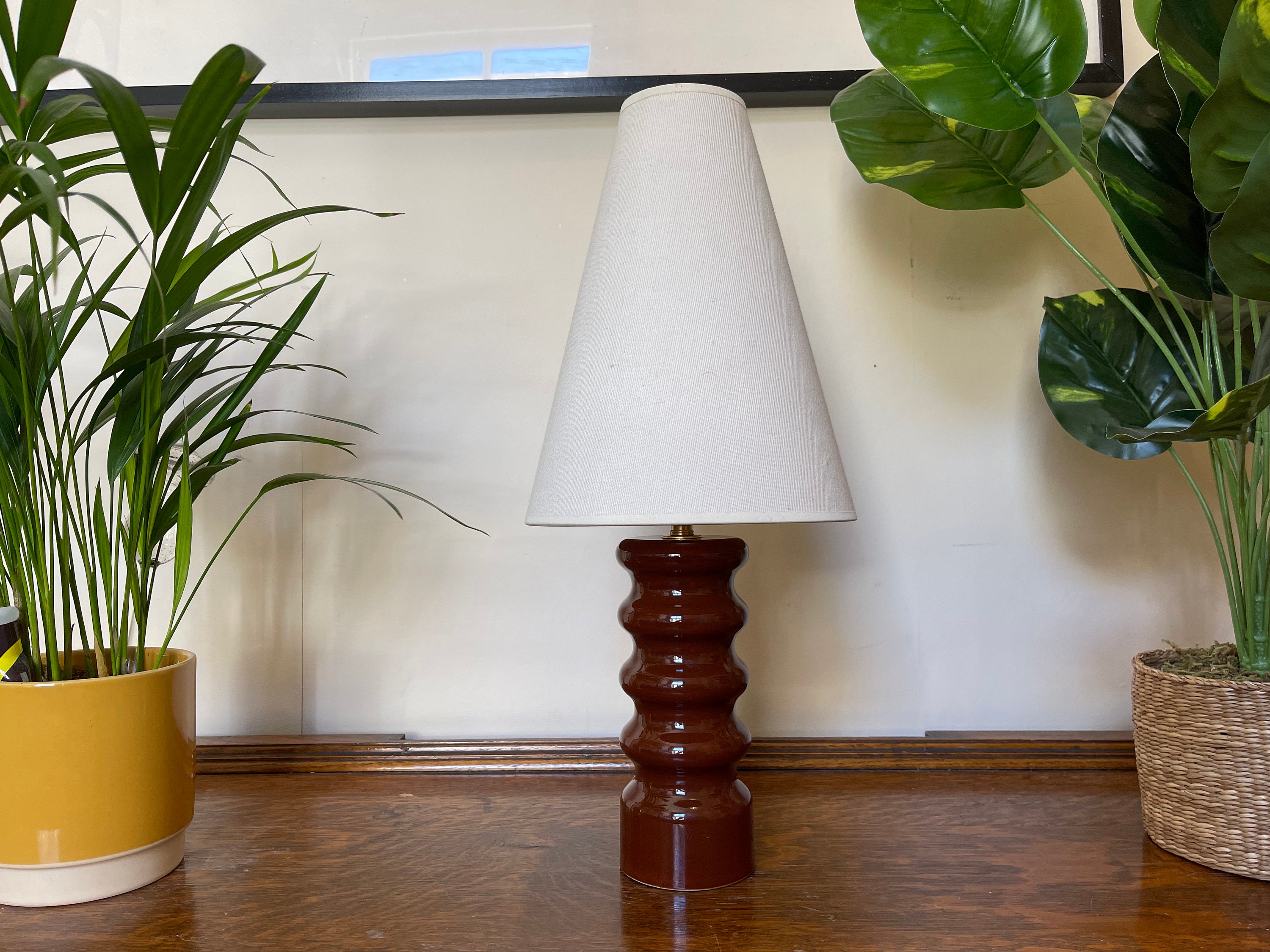 Vintage Royal Doulton Table Lamp SHEERLITE (Chestnut)