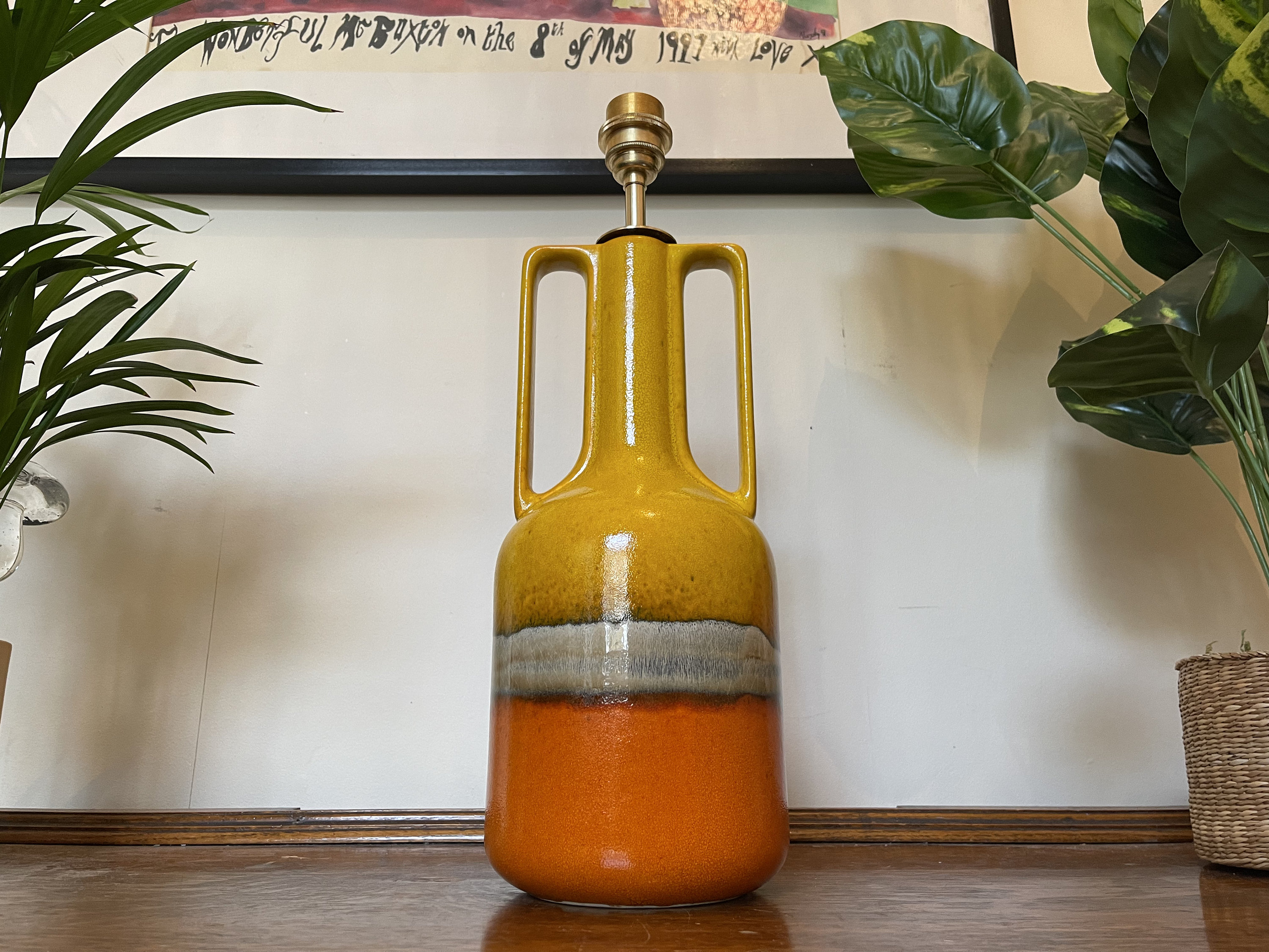 Retro Made.com Portuguese Vase Table Lamp SUNSET