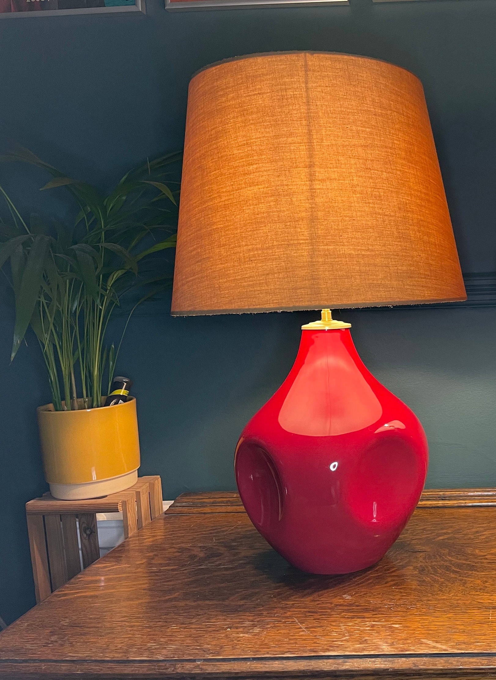 Vintage Jomazé Vase Table Lamp DIMPLES