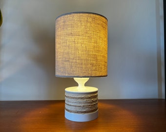 Vintage 1960's Wood/Jute Table Lamp "STAMP" (Small)