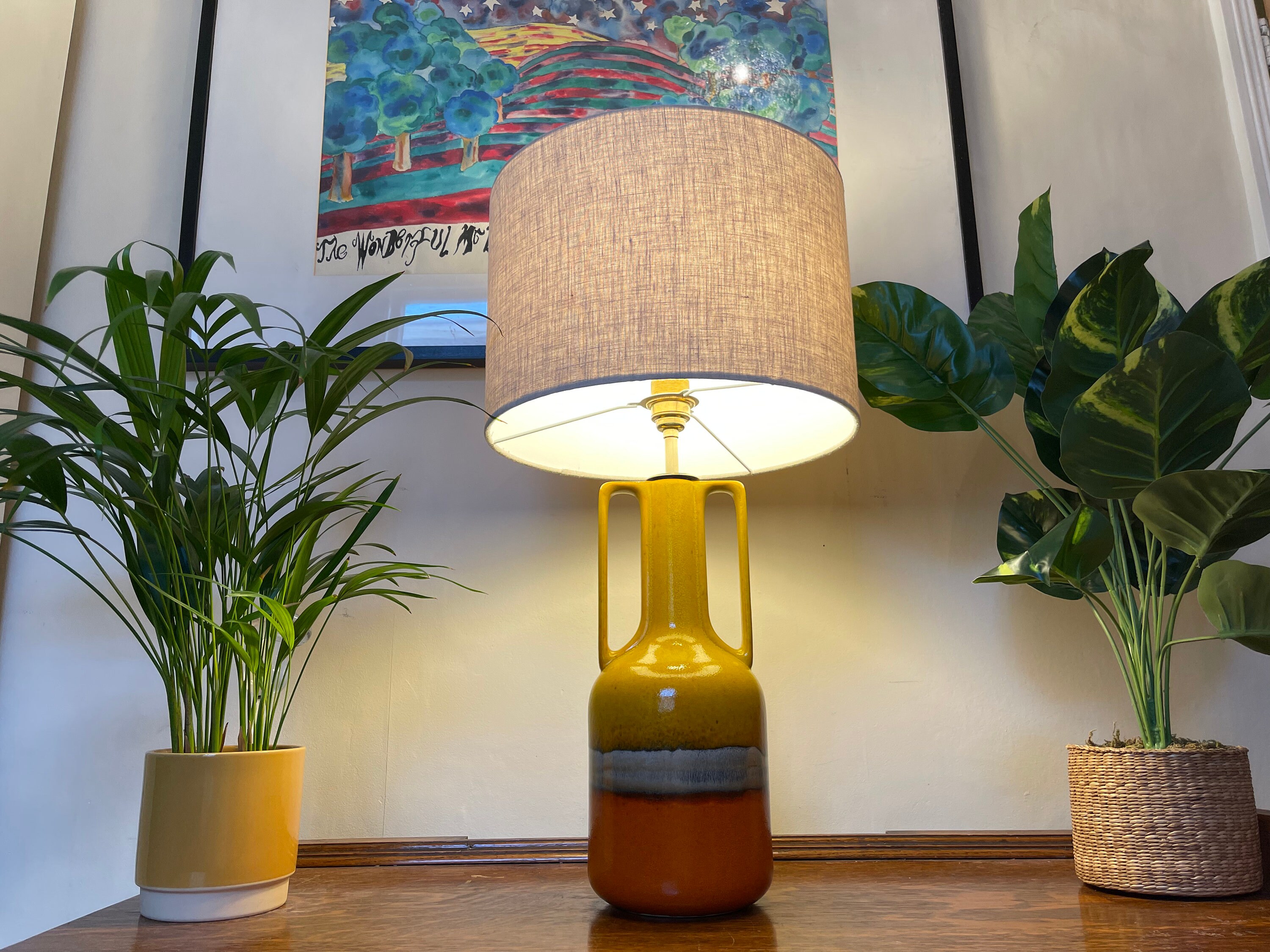 Retro Made.com Portuguese Vase Table Lamp SUNSET