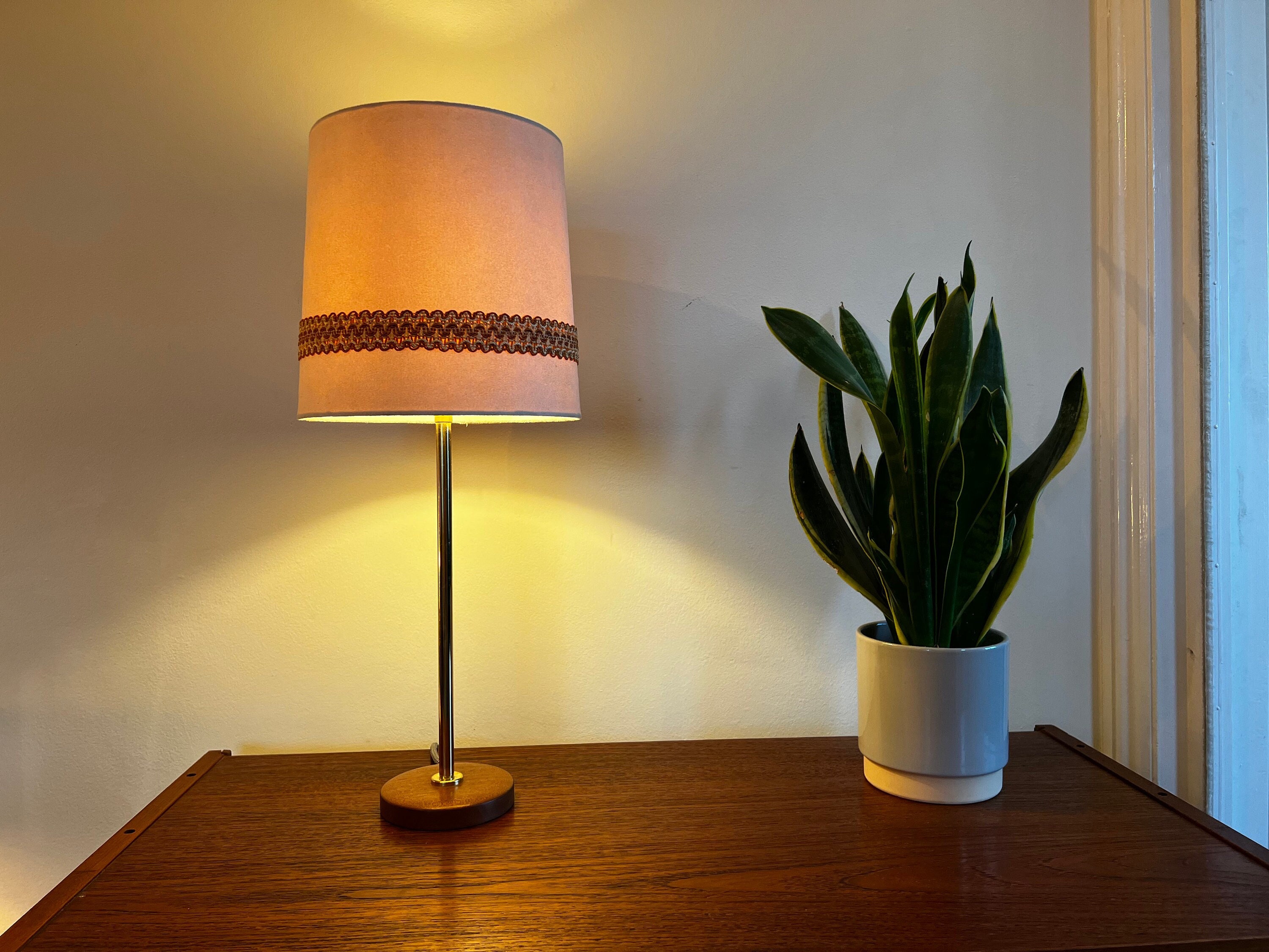 Vintage 1960 s Table Lamp Original Shade SLENDER