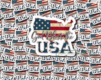 Adesivo Dio benedica gli USA, USA