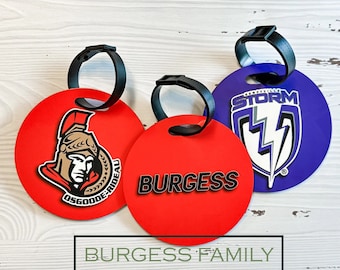 OSGOODE LOCAL ONLY* Personalized sports bag tags | Hockey, Ringette, Swimming, Baseball