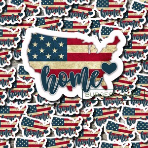 Page d'accueil Sticker carte de l'Amérique, Etats-Unis