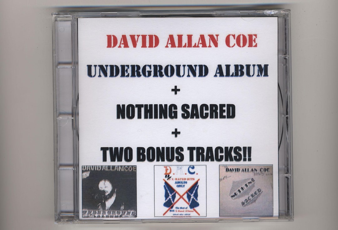 David Allan Coe - Underground Album + Nothing Sacred - Rare CD - Etsy