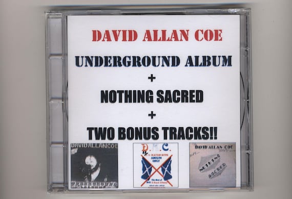 David Allan Coe - Underground Album + Nothing Sacred - Rare CD - Etsy