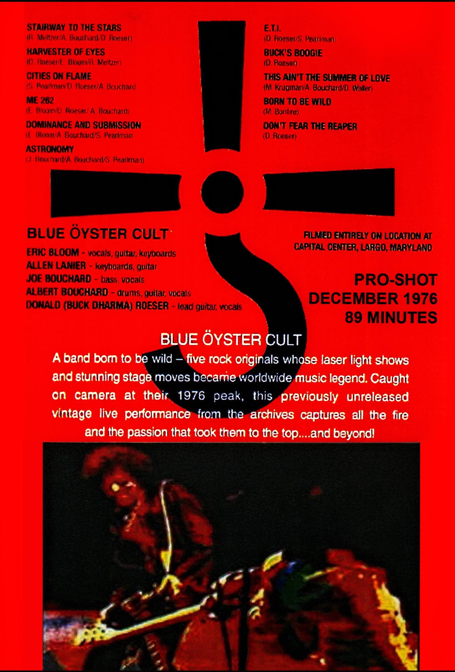 Blue Oyster Cult - Largo 1976 DVD - Etsy