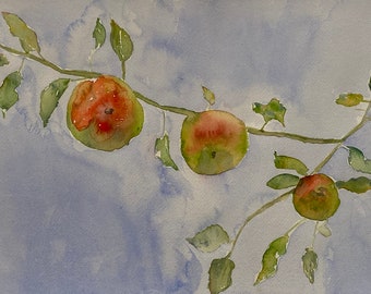 Original Watercolor Apples