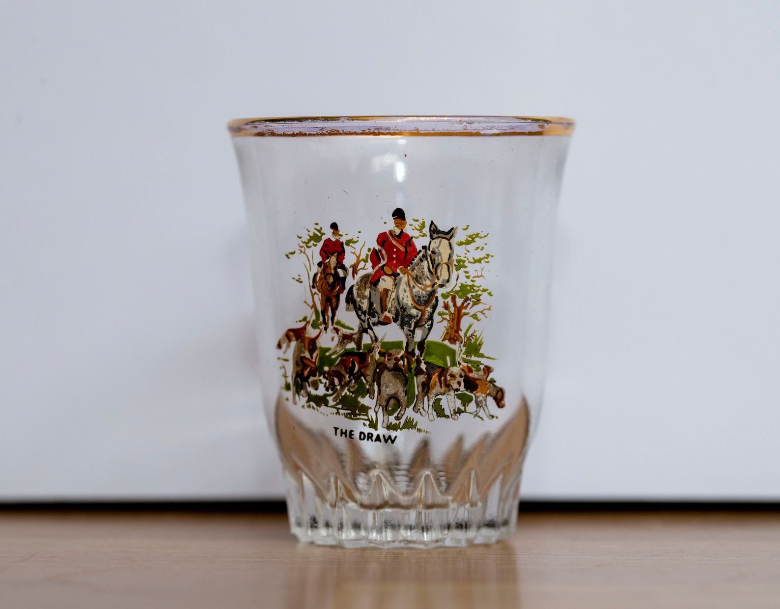 Vintage Hunting Scene Shot Glasses. The Meet The Draw The Etsy