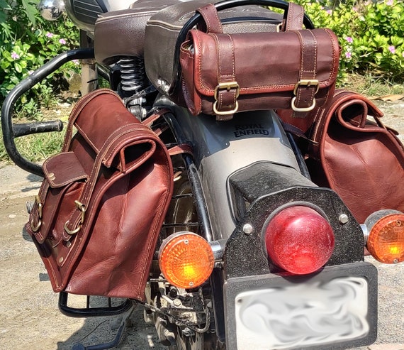 Bike Touring Style Handlebar Bag  Handlebar bag Leather bicycle Leather