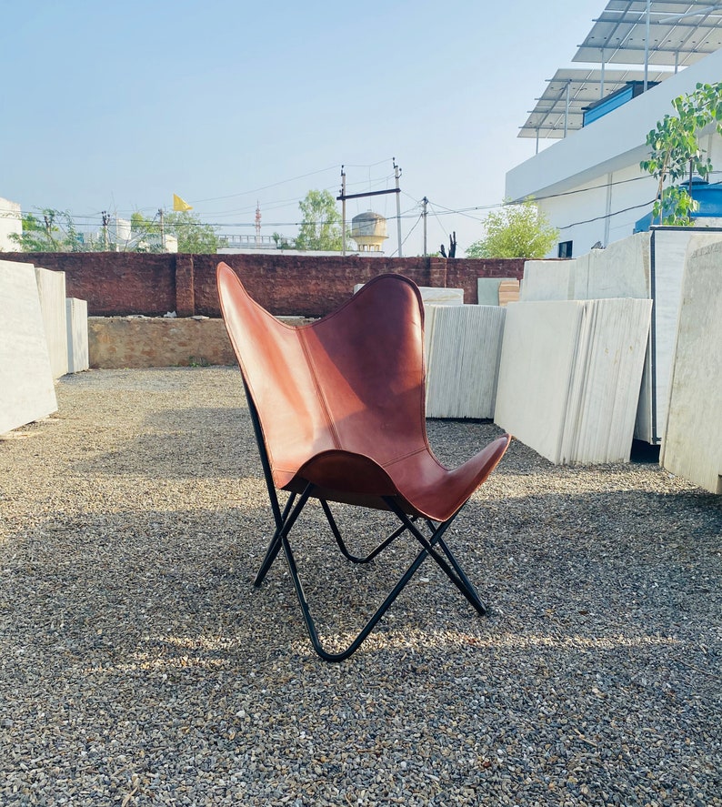 Vintage Butterfly Chairs Living Room Leather Butterfly Chair Foldable