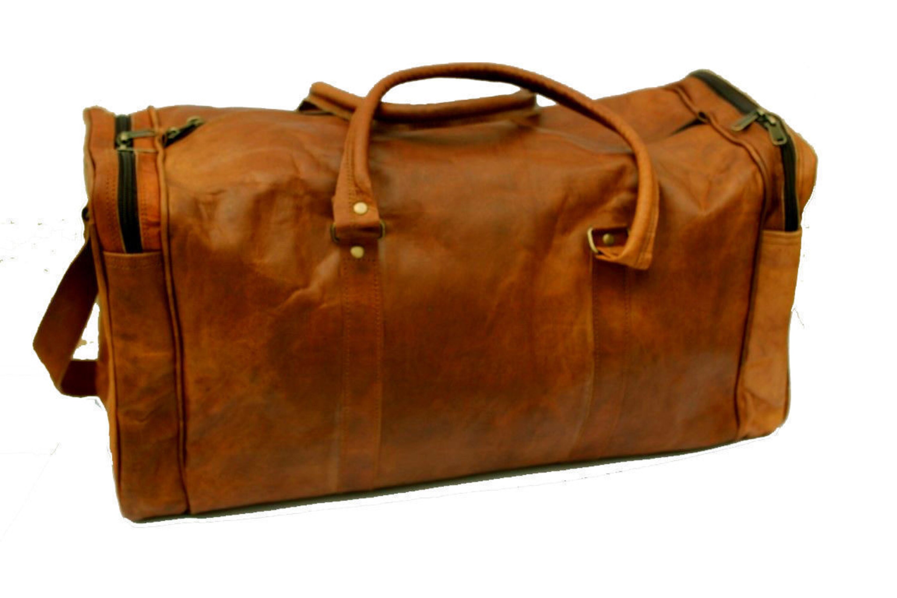 Handmade Mens Travel Bag Full Grain Leather Duffel Bag Etsy