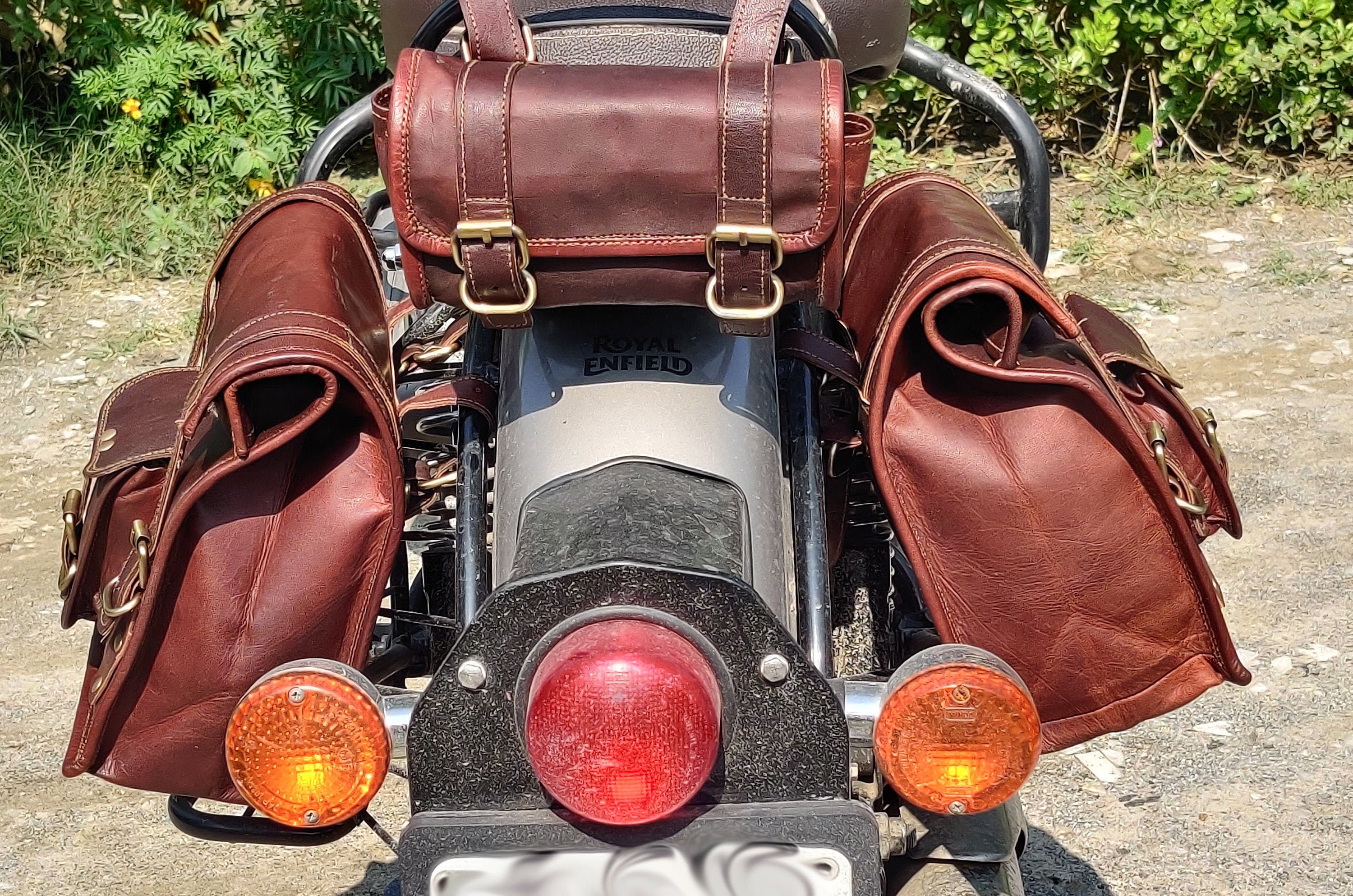 Postman Motorrad Satteltasche Leder - 16 Liter KLICK FIX System In Vintage Brown