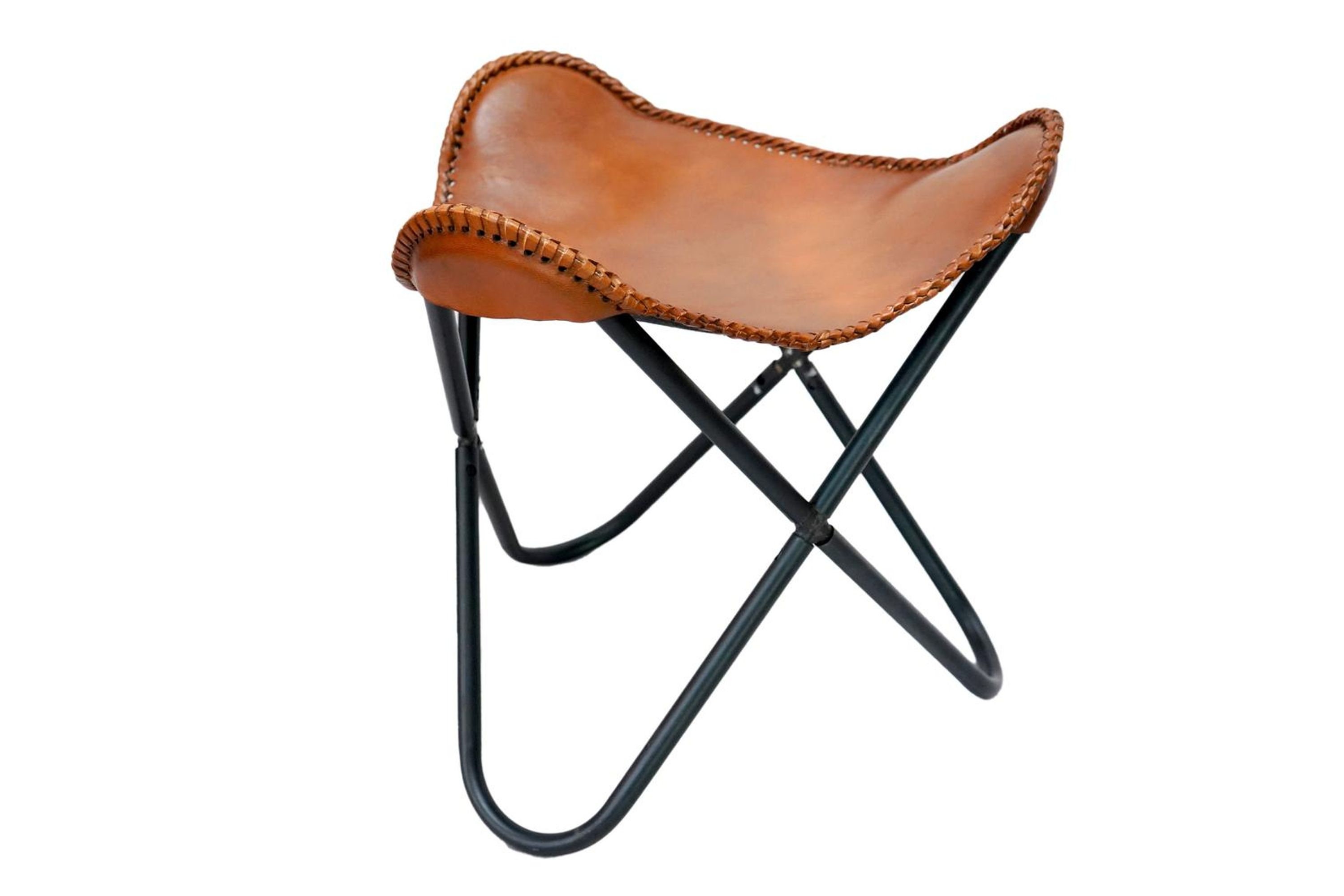 tabouret En Cuir Fait