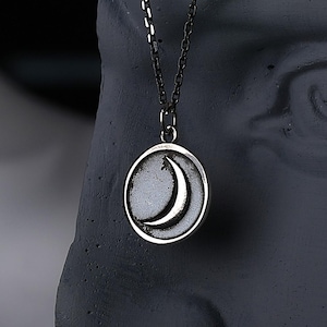 Sterling Silver Sun and Moon Necklace | Reversible Necklace | Day and Night Pendant | Celestial Jewelry | Sun Moon Pendant | Double Sided