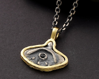 Sterling Silver Evil Eye Necklace, Nazar Pendant, Protection Amulet, Good Luck Charm, Spiritual Jewelry Gift for Women Men