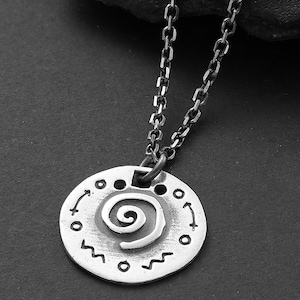 Tiny Spiral Necklace for Women, Dainty Necklaces Gifts, Minimalist Jewelry Spiral Pendant, 925 Sterling Silver Unique Charm, Gift for Her