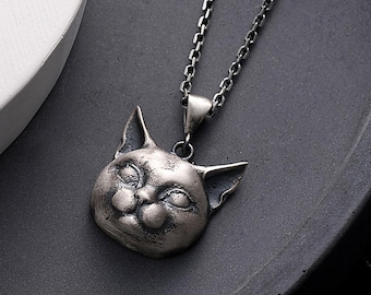 Pendentif Chat En Argent Massif 925 - Petit Chat Assis, Breloque, Neuf Avec étiquettes