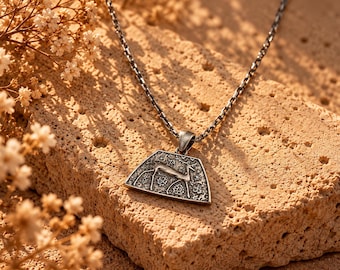 Deer Necklace, Sterling Silver Stag Pendant, Woodland Animal Jewelry, Nature Inspired Necklace, Forest Gift for Men Women