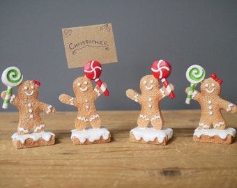 Gingerbread Man Christmas Place Card holder