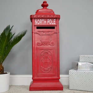 Buzón de Correos de Navidad rojo del Polo Norte