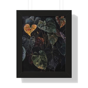 Anthurium Fall Framed Vertical Poster