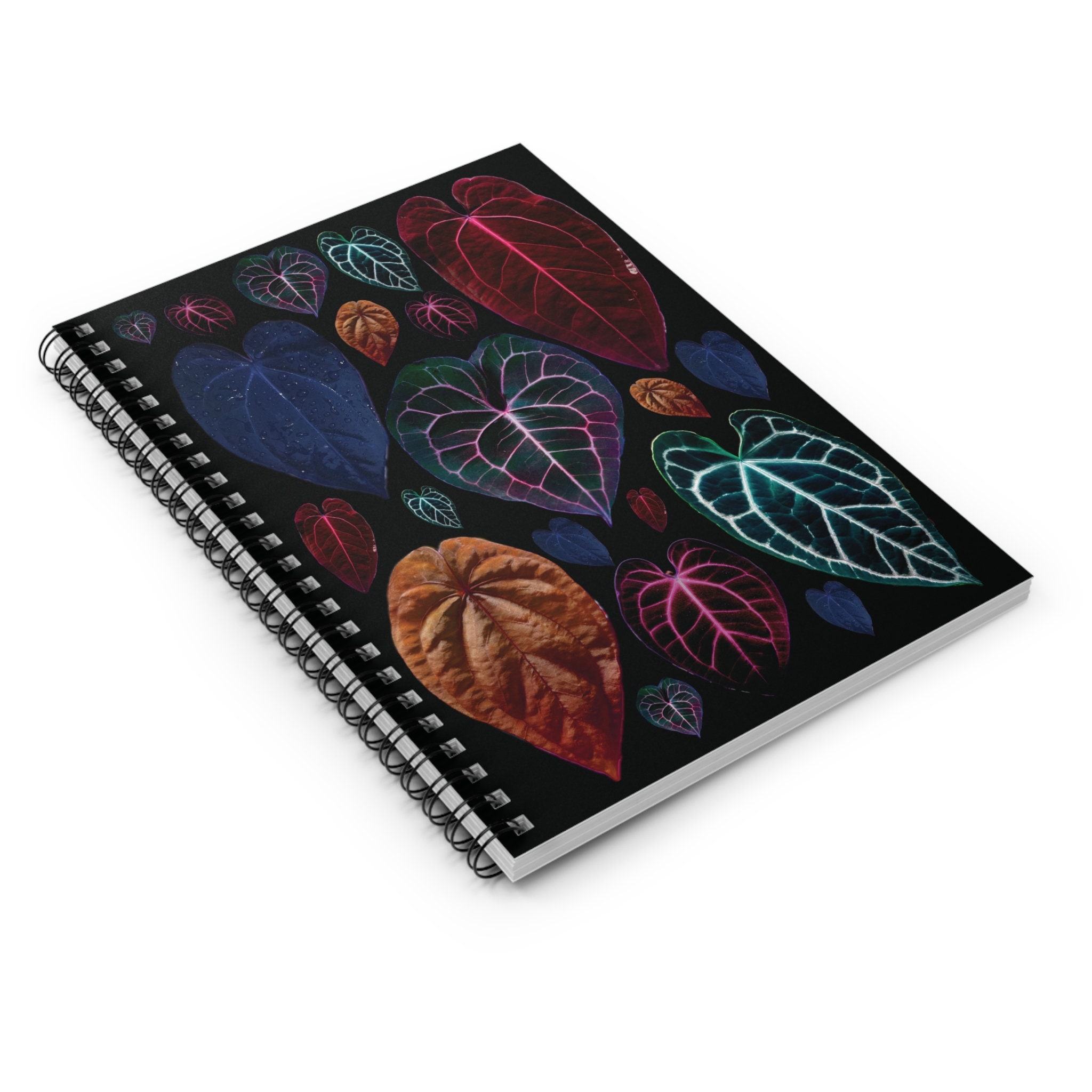 Spiral Anthurium Notebook Ruled Line Plant Notepad Colorful Journal ...