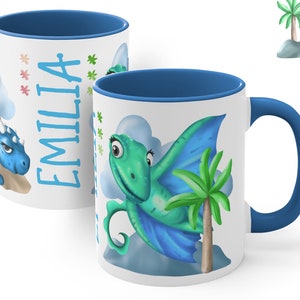 Dinosaur Mug #7 - with Personalization, Cool Dinosaur Mug for little Dino Fans, Dinosaur Mug, Dino Gift Mug, Gift for Kids, Kid&#39;s Mug