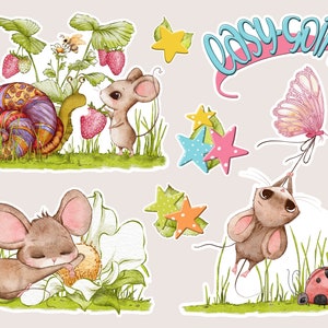 Printable Mouse Stickers #4 – Digital Download | Funny Animal Sticker Pack for Kids | Cricut & Hand Cut | Cute Birthday and Christmas Gift