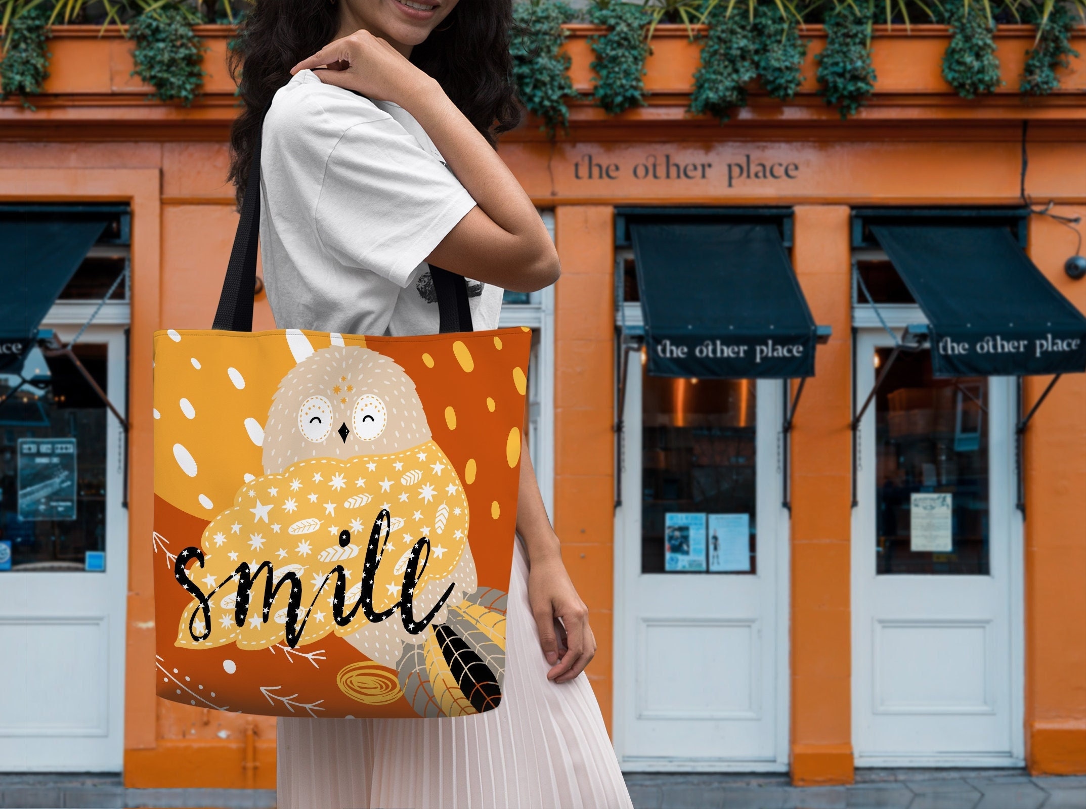 Lucky Owl – Tote Bag Owl Cartoon | Cute Tote | Kids Bag | LUCKY GUYS Collection | Bag Owl Cart